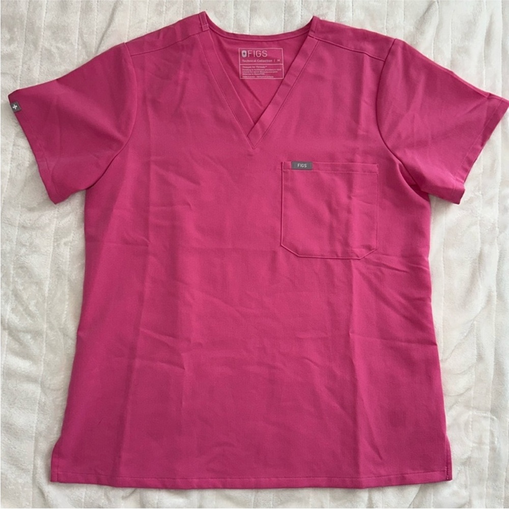 ✨NWOT✨Women's F*ing Pink Catarina - One-Pocket Scrub Top size M